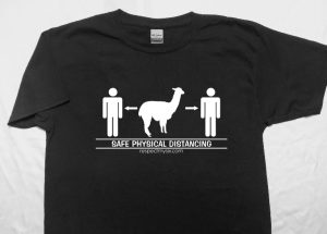 llama Social distancing Canada physical distance shirt funny six feet